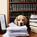 **Prompt 1: The Gauntlet of Preparation**
    A realistic depiction of an adult person, looking slightly overwhelmed yet determined, surrounded by piles of complex international pet import documents, forms, and a laptop displaying regulations. A small, slightly anxious dog (perhaps a puppy) peeks cautiously from behind a pet carrier or a stack of papers, hinting at the journey and the unknown. The scene is set in a home study or office, with elements like a world map or a small globe in the background, symbolizing international travel. The atmosphere is detailed, slightly stressful but hopeful, reflecting the "maze of documents" and "realistic concerns."