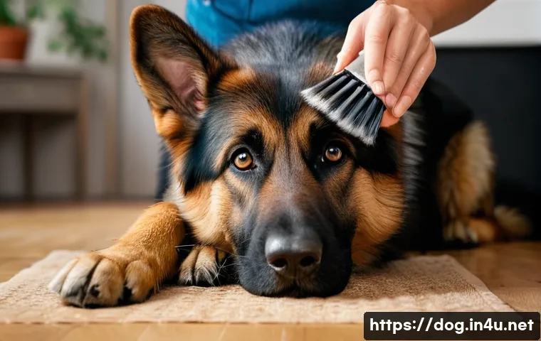 저먼 셰퍼드의 털 관리 관련 이미지 1